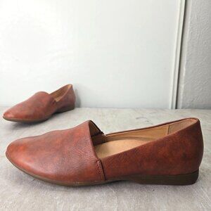 Dansko Flat Loafers EU 40 Brown Leather Minimalist Slip On Comfort Ballet Shoes